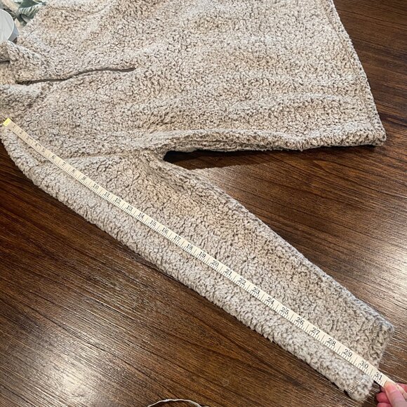 Weatherproof Men's M 1/4 Zip Sweater Faux Fur Sherpa Brown Tan Polyester Teddy - Picture 9 of 11